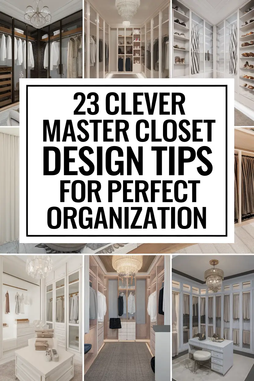 23 Clever Master Closet Design Tips for Perfect Organization